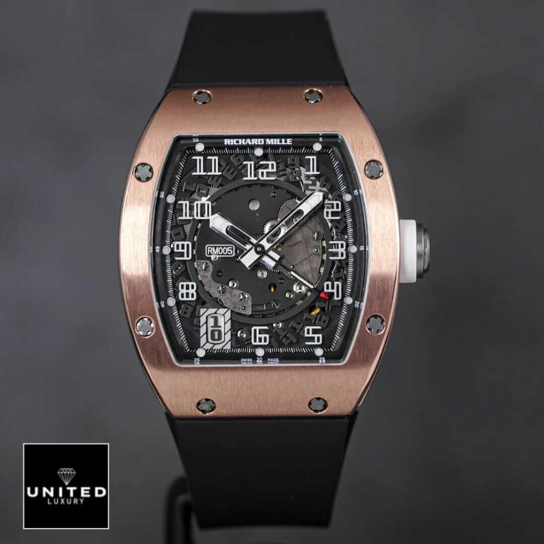 Richard Mille RM 005 "Automatic" Masterpiece Replica Yeni Proje 1 14 Richard Mille RM055 Bubba Watson Replica front view grey background