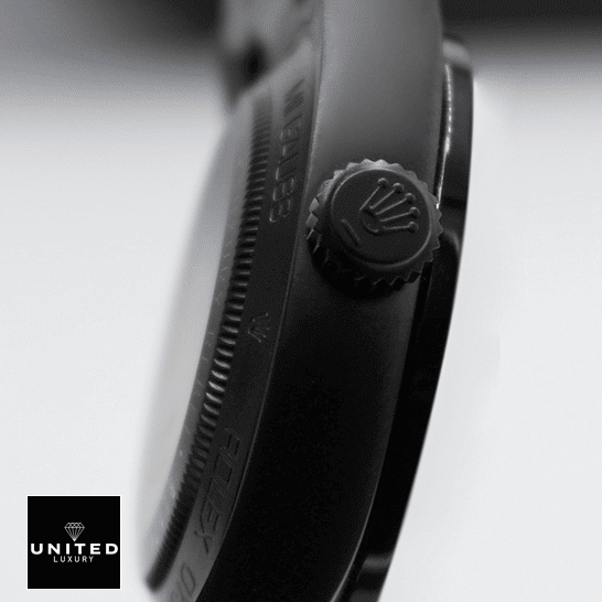 Rolex Milgauss 116400GV "Sapphire Bezel" First-Class Clone Rolex Milgauss 116400 Black Case Replica Left Side Black Crown Pusher