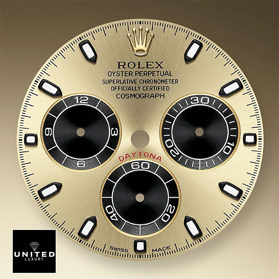 Rolex Daytona 116518LN Black & Gold Dial on the Rolex Logo Replica
