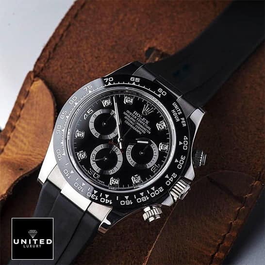 Rolex Daytona Cosmograph 116519LN "Oysterflex" 1:1 Clone Edition rolex oysterflex diamond replica 3 Rolex Daytona Oysterflex Black Dial 116519LN Replica
