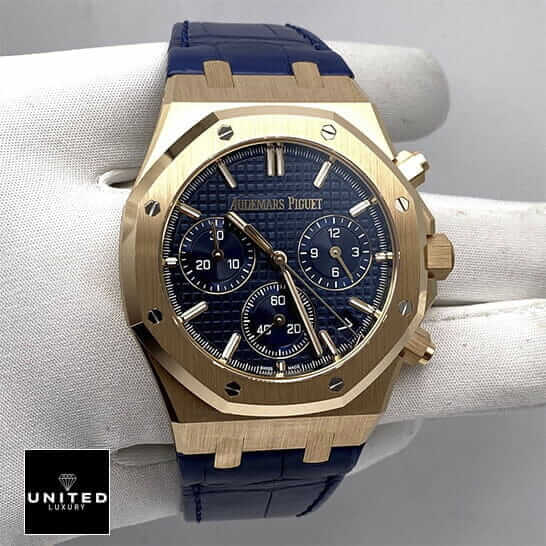 Audemars Piguet Royal Oak Offshore Chronograph 26401RO "Blue Leather" Supreme Replica Edition ap 50th anniversay blue dial 2 ap-50th-anniversay-blue-dial-2