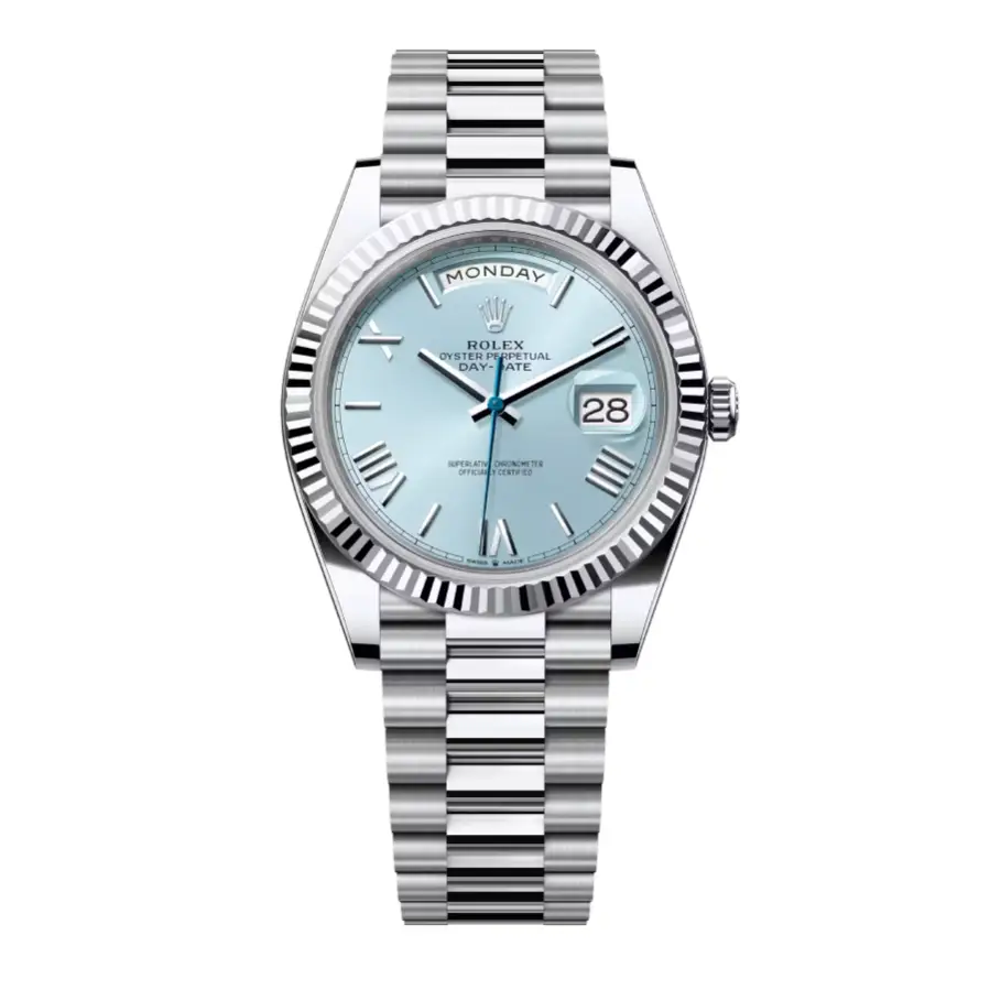 Yeni Proje - 2026-09-19T114739.566 Rolex Day-Date 228236 "Ice Blue Grooved" Super Clone Quality - Image 1