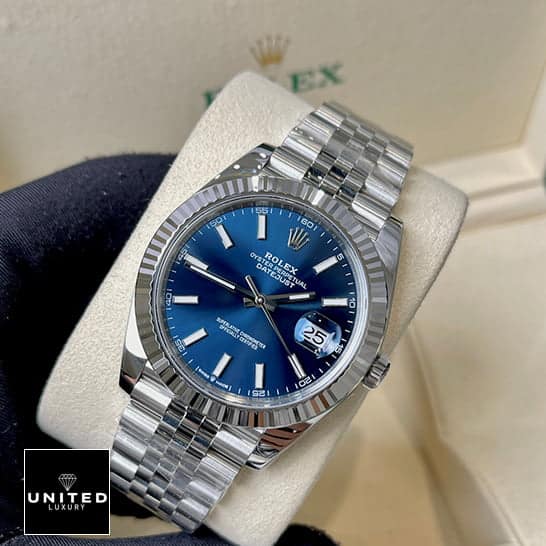 Rolex Datejust 126300 "Blue Dial Steel" Elite Clone Edition 3rolex datejust blue dial steel replica watch Rolex Datejust 41 126334 Blue Dial Fluted Bezel Jubilee Replica