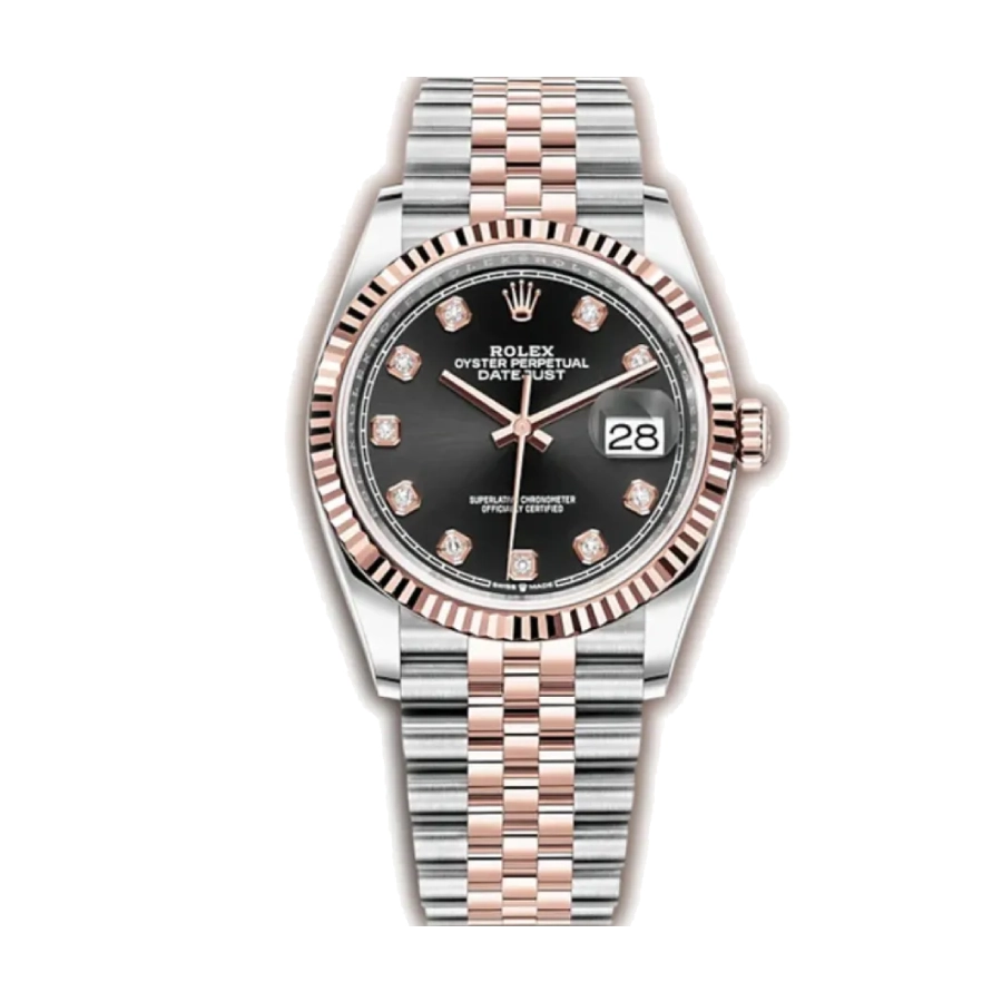 rolex-datejust-126301-two-tone-fluted-replica-1 Rolex Datejust 126231 "Everose Motif Fluted" Detailed Replica - Image 1