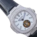 Patek Philippe Nautilus 5711 Tourbillon "Jumbo" White Dial Near Original Replica - Image 2