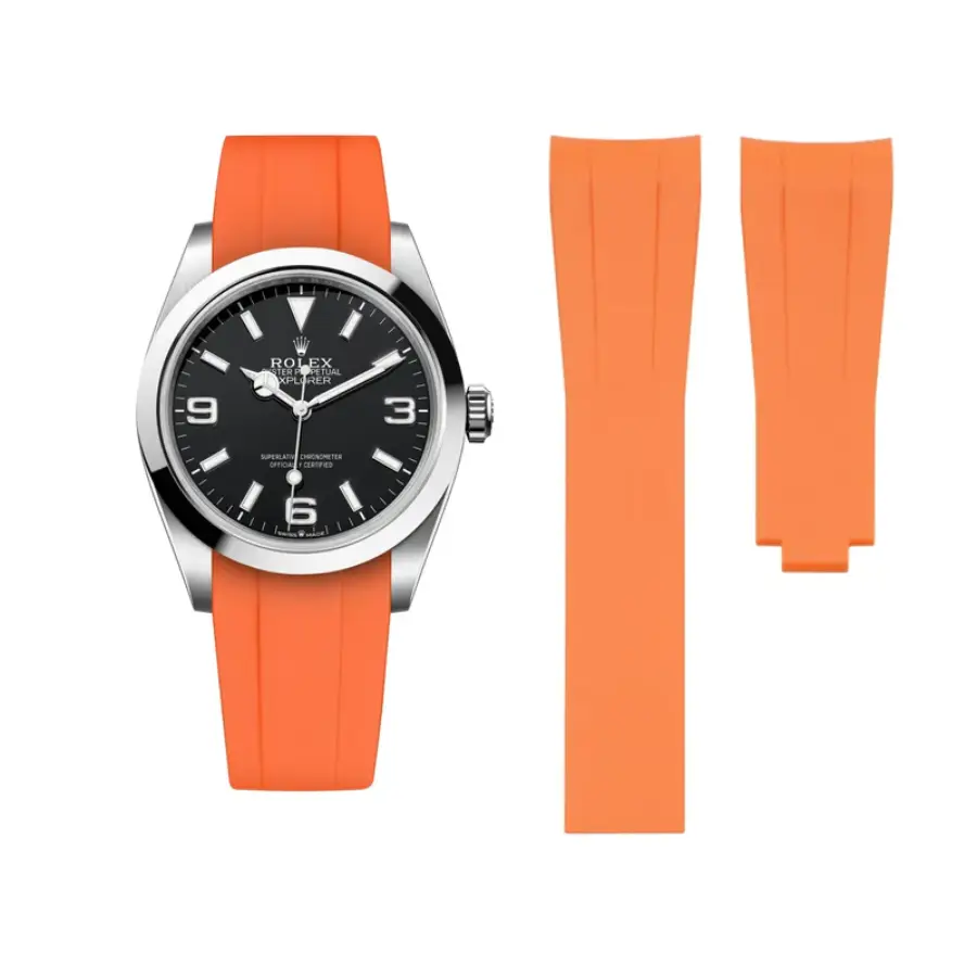 Yeni Proje - 2026-03-27T162326.741 Rolex - Explorer I - Rubber Strap - Orange - Image 1