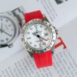 Rolex - Explorer II -  Rubber Strap - Red - Image 2