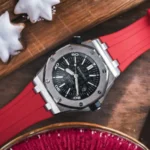 Audemars Piguet - Royal Oak Offshore Diver -  Rubber Strap - Red - Image 2