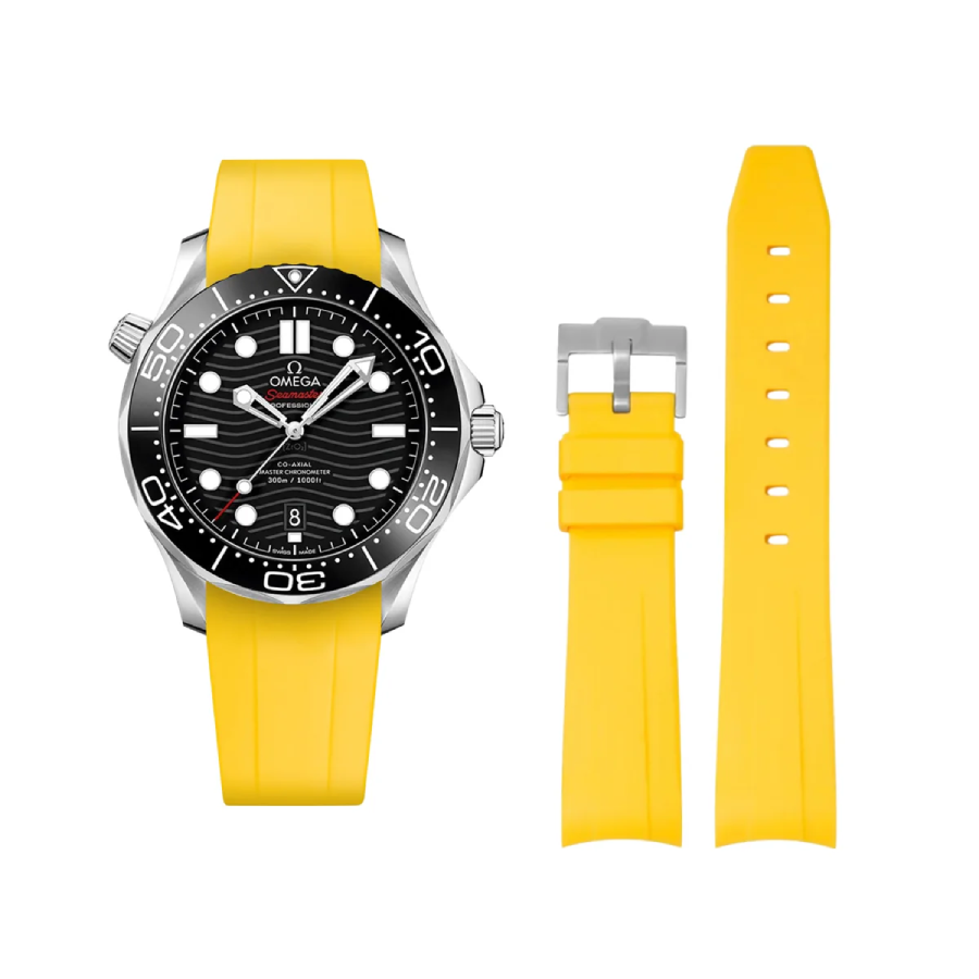 Yeni Proje (81) Omega - Seamaster - Rubber Strap - Yellow - Image 1