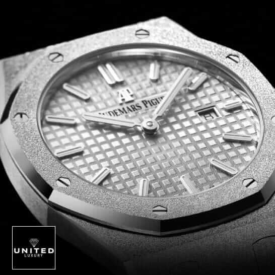 Audemars Piguet royal oak frosted replica close up view