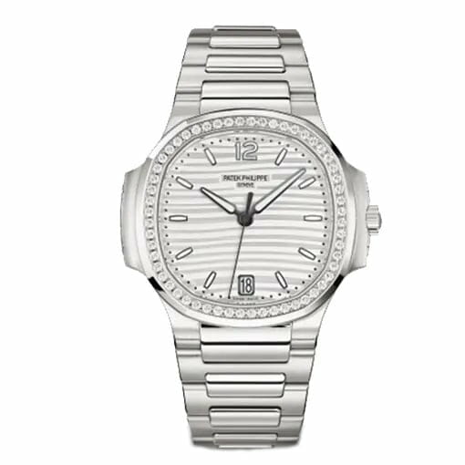 patek-philippe-white-dial-diamond-steel-replica-watch