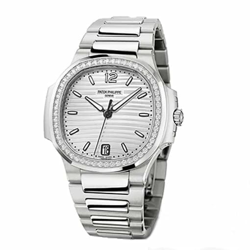 patek-philippe-white-dial-diamond-steel-replica-watch