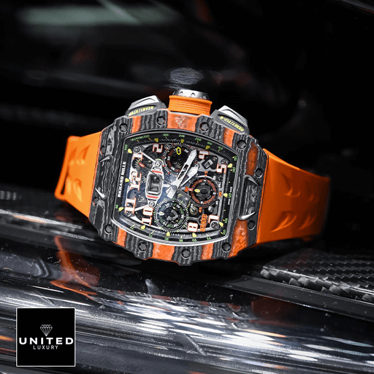 Richard Mille Mclaren Orange Rubber Bracelet Replica