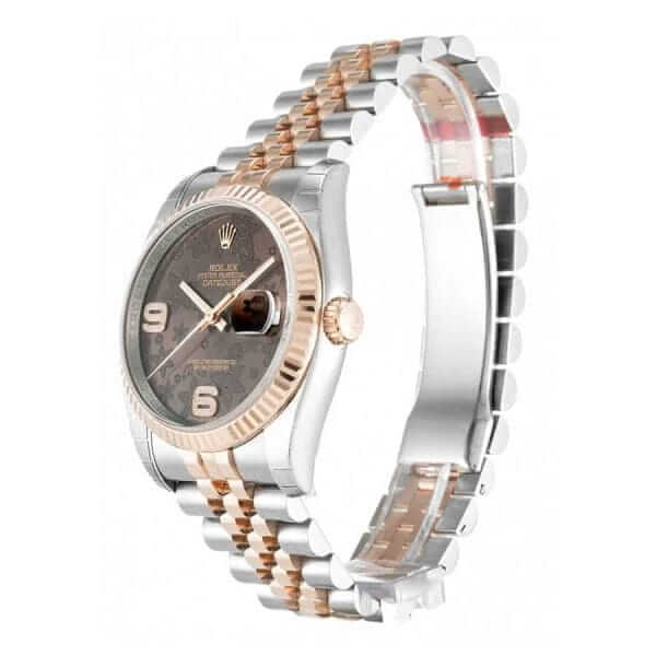 Rolex Datejust Chocolate Floral Diamond Replica Left