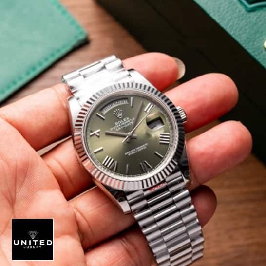 Rolex Day-Date 228239-0033 Stainless Steel Green Dial Oyster Replica