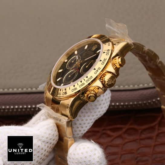 Rolex Daytona Yellow Gold 116508-0004 Replica Yellow Gold Button & Crown Pusher