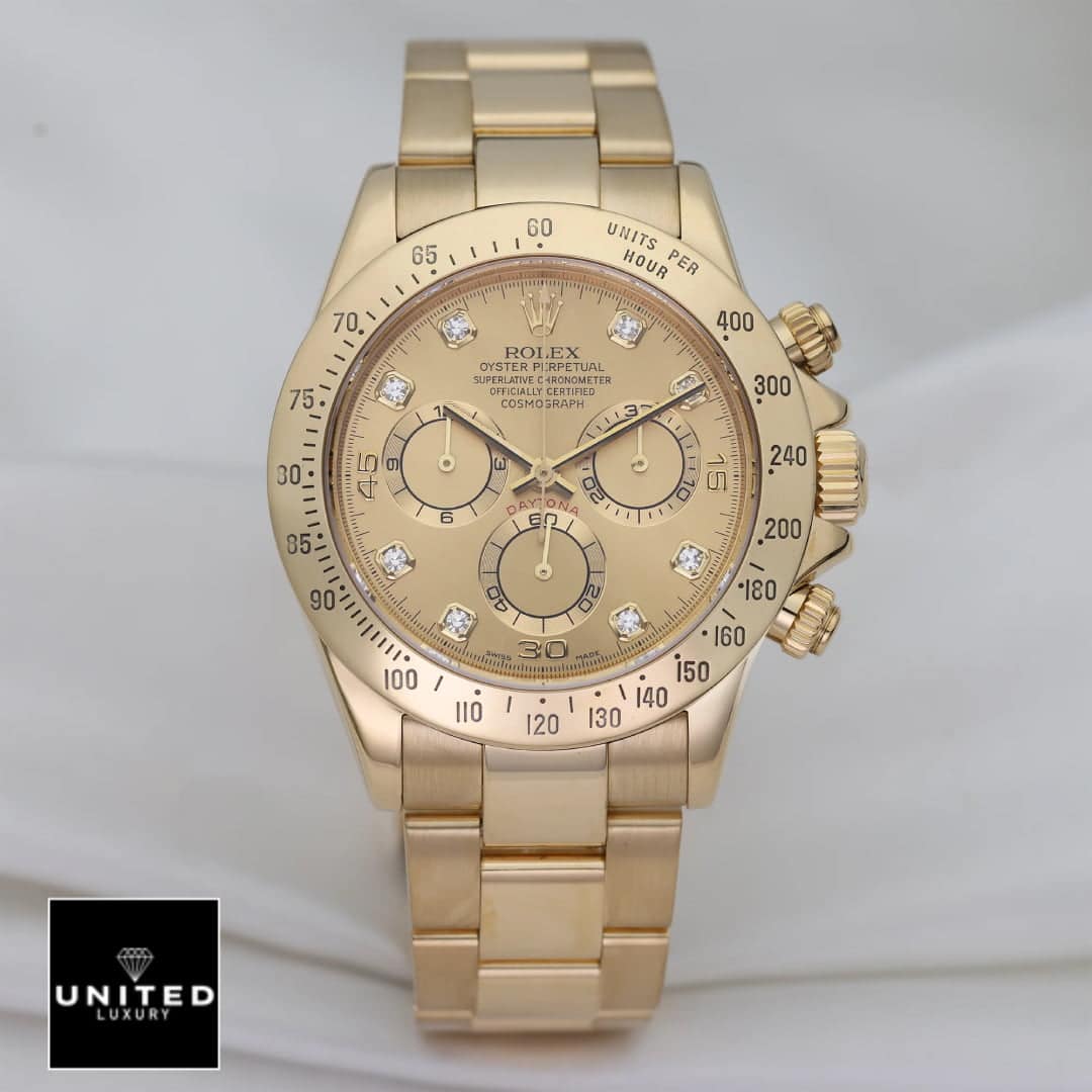 Rolex Daytona Cosmograph 116508 Yellow Gold Dial Oyster Replica