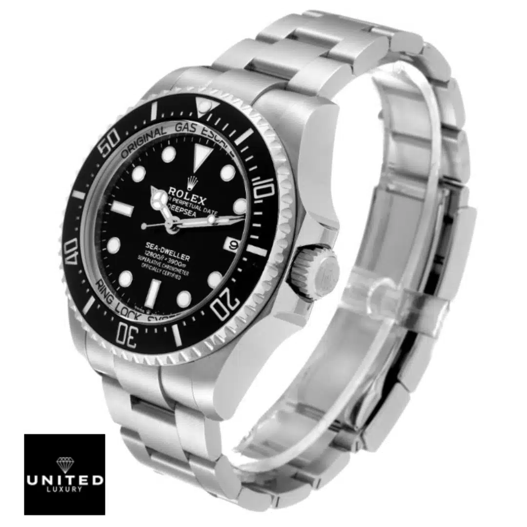 Rolex Deepsea Sea-Dweller 116660-0001 Black Bezel Replica Right Side Crown Pusher