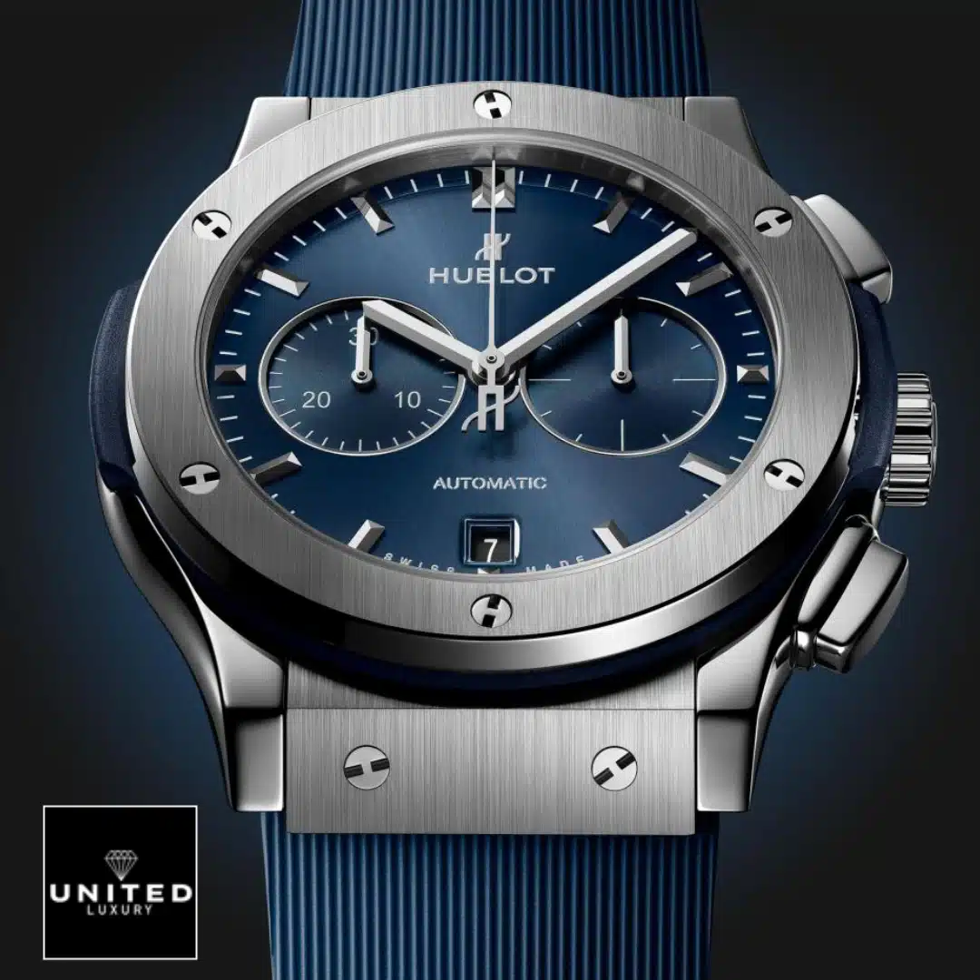 Hublot Classic Fusion Automatic Blue Sunray Dial Titanium Case 565.NX.7170.LR Replica