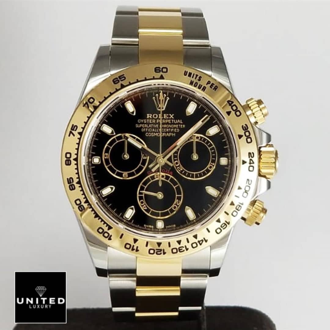 Rolex Daytona Gold & Steel Black Dial 116503 Replica