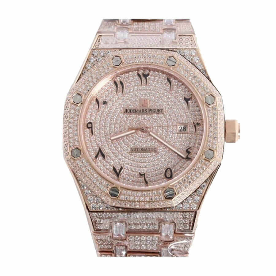 Audemars piguet rose deals gold iced out