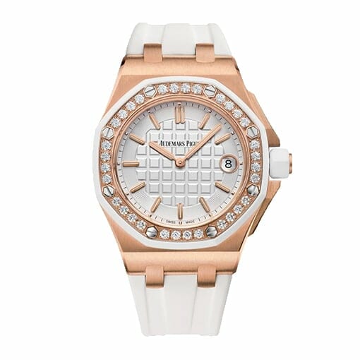 ap-royal-oak-white-dial-rubber-diamond-bezel-replica-watch