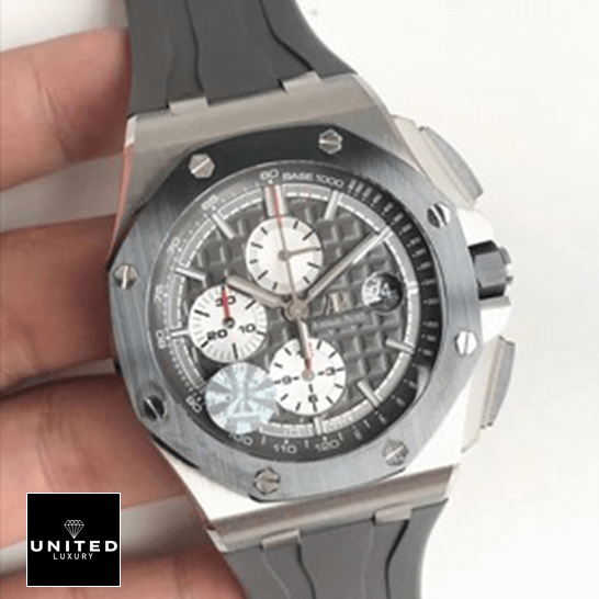 Audemars Piguet Royal Oak Novelty Grey Replica on the hand