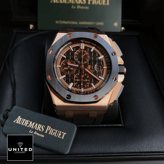 Audemars Piguet Royal Oak Black Dial Replica in the audemars box