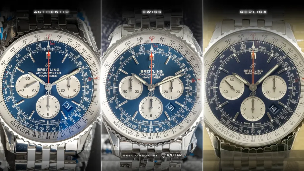 breitling authentic swiss replica watch interiot details