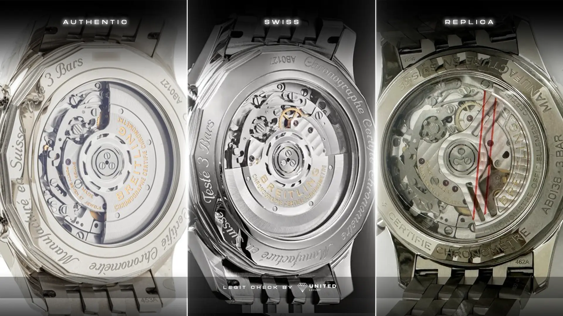 breitling authentic, swiss, replica watch mechanisms