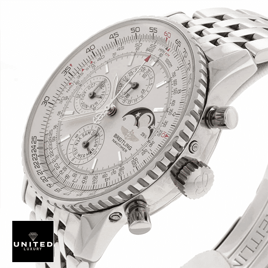 Breitling Navitimer Olympus A19340 White Dial Replica crown / push button