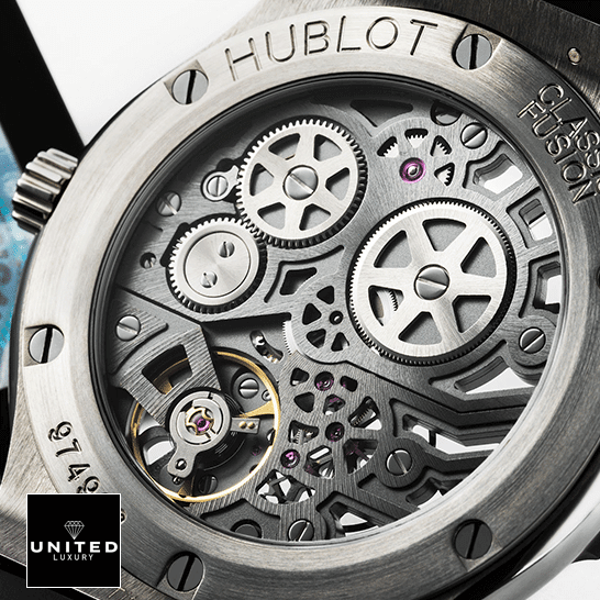 Hublot Classic Fusıon Stainless Steel Replica front mechanism view