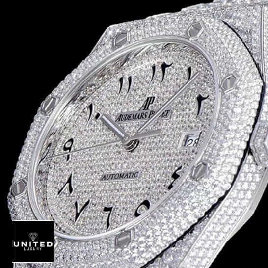 Audemars Piguet Royal Oak Custom Pave Diamond Set (Arabic) Dial Replica