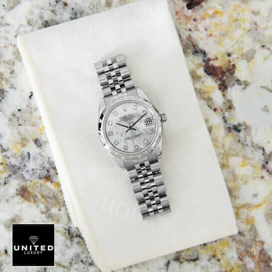 Rolex Datejust 178344 Steel & White Gold Mother Pearl Diamond Dial Replica