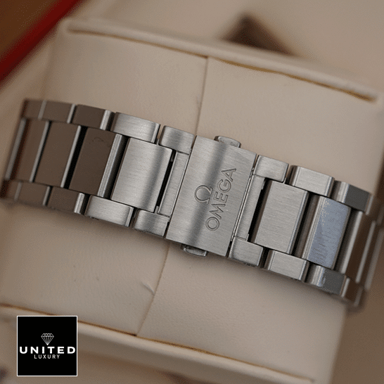 Omega Stainless Steel Braceelt Replica in the box upside view