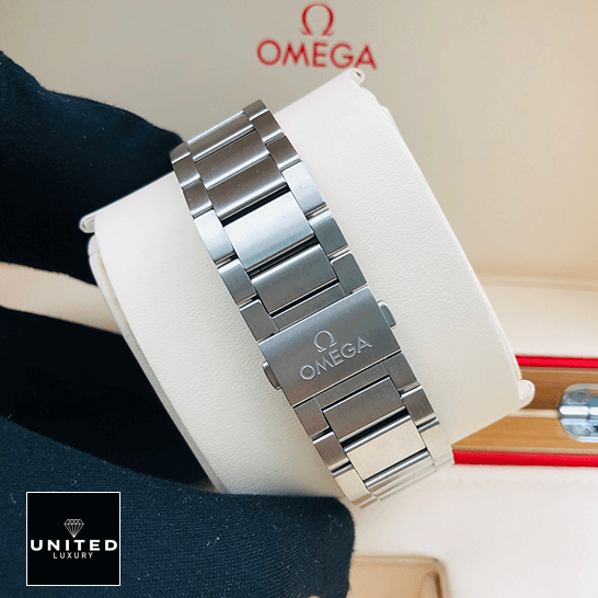 Omega 220.10.40.20.03.001 Stainless Steel Bracelet Replica upside view in the box