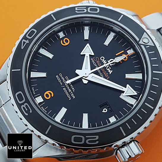 Omega Seamaster Professıonal Black Dial Replica orange background