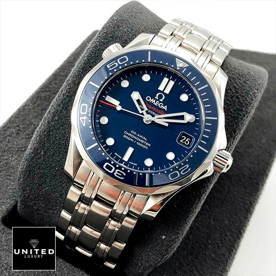 Omega Seamaster 212_30_36_20_03_001 Blue Dial Replica in the stand