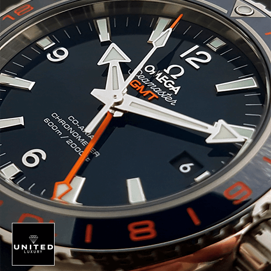 Omega Seamaster Gmt Blue Dial Replica orange second hand