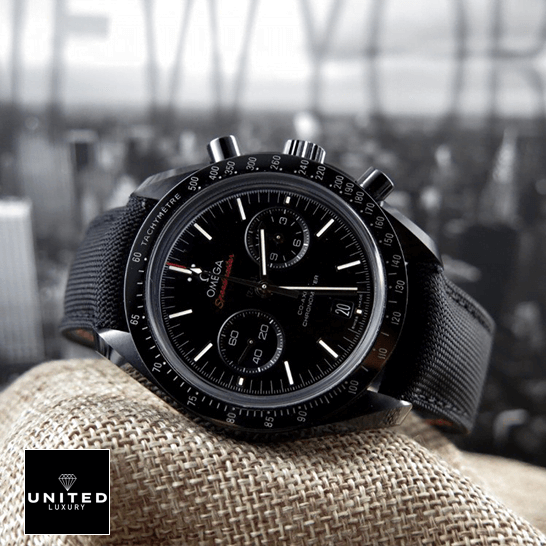 Omega Speedmaster Black Dial Rubber Black Bracelet Replica