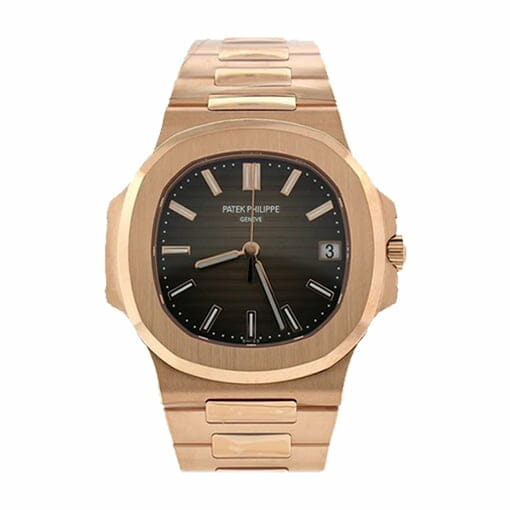 patek-philippe-nautilus-black-dial-rose-gold-replica-watch