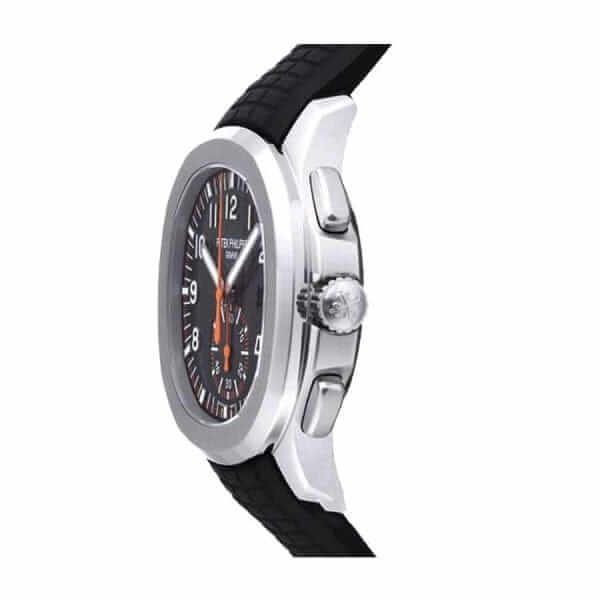 patek philippe aquanaut chronograph black dial ss 5968a 001 replica 1