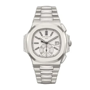 patek-philippe-chronograph-steel-white-dial-replica-watch