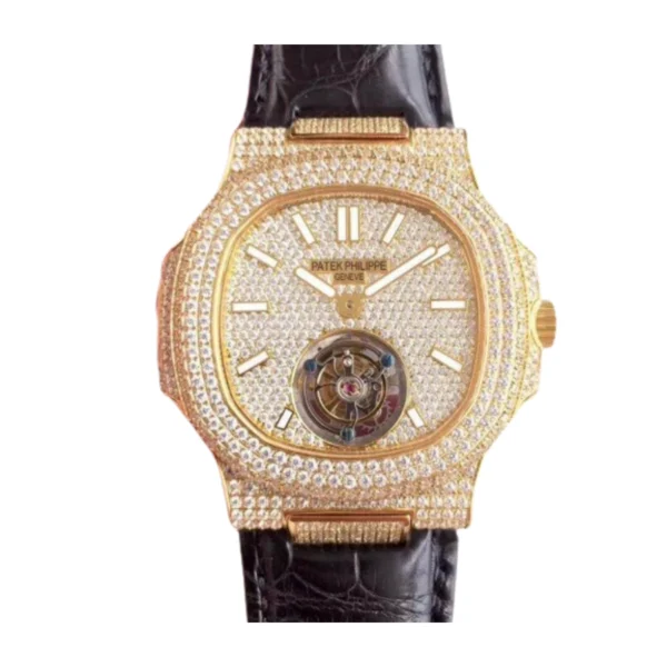 Patek Philippe Nautilus Tourbillion Yellow Gold Dial 5711 Jumbo Replica