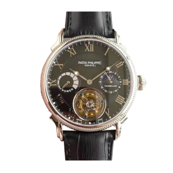 Patek Philippe Tourbillion Moonphase Black Dial Replica