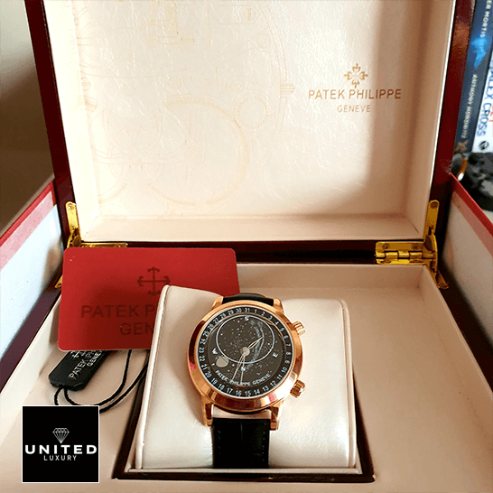 Patek Philippe Celestial Rose Gold Black Dial Replica in the box