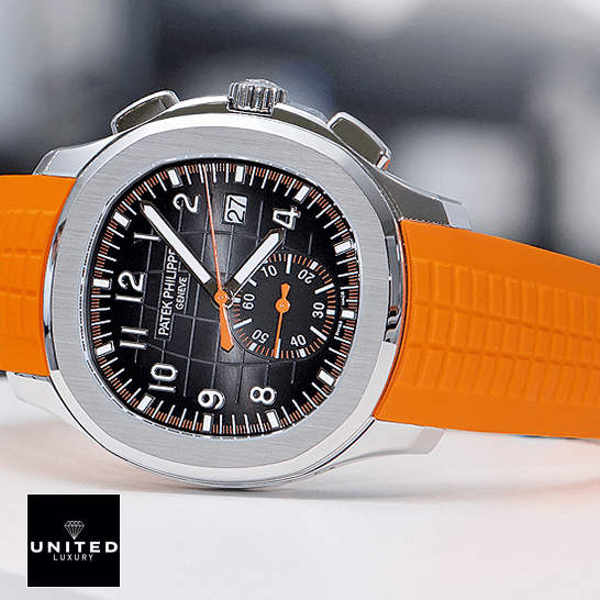 Patek Philippe Aquanaut Orange Rubber Bracelet 5968A-001 Replica orange second hand