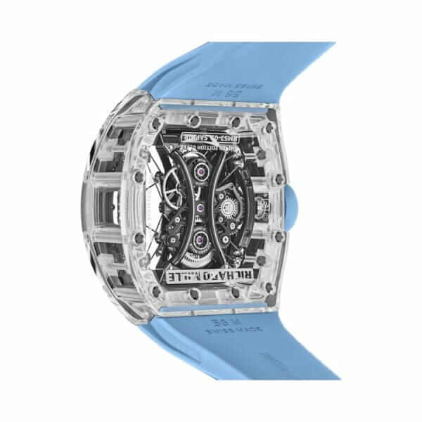 richard-mille-tourbillon-skeleton-blue-rubber-replica-watch