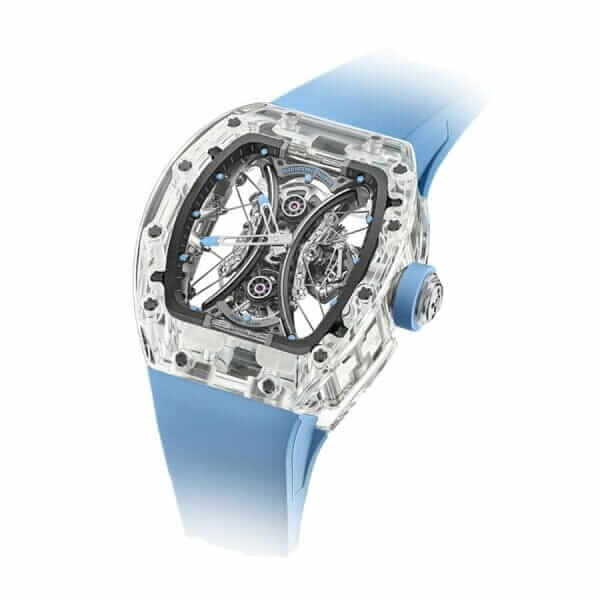 richard-mille-tourbillon-skeleton-blue-rubber-replica-watch