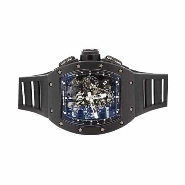 richard mille rm011 fm black phantom carbon fiber skeleton dial